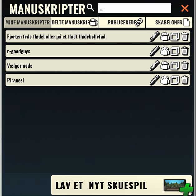 mine-manuskripter